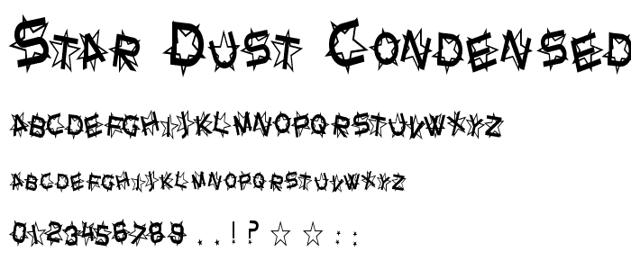 Star Dust Condensed font